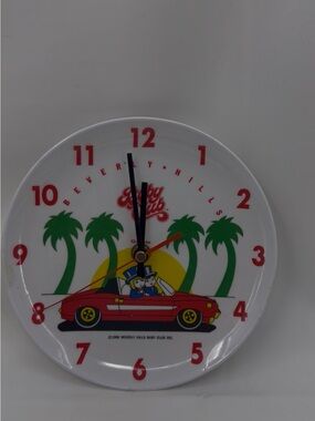 1986 Beverly Hills Baby Club Children’s Clock Himark Melamine Quartz Wall
